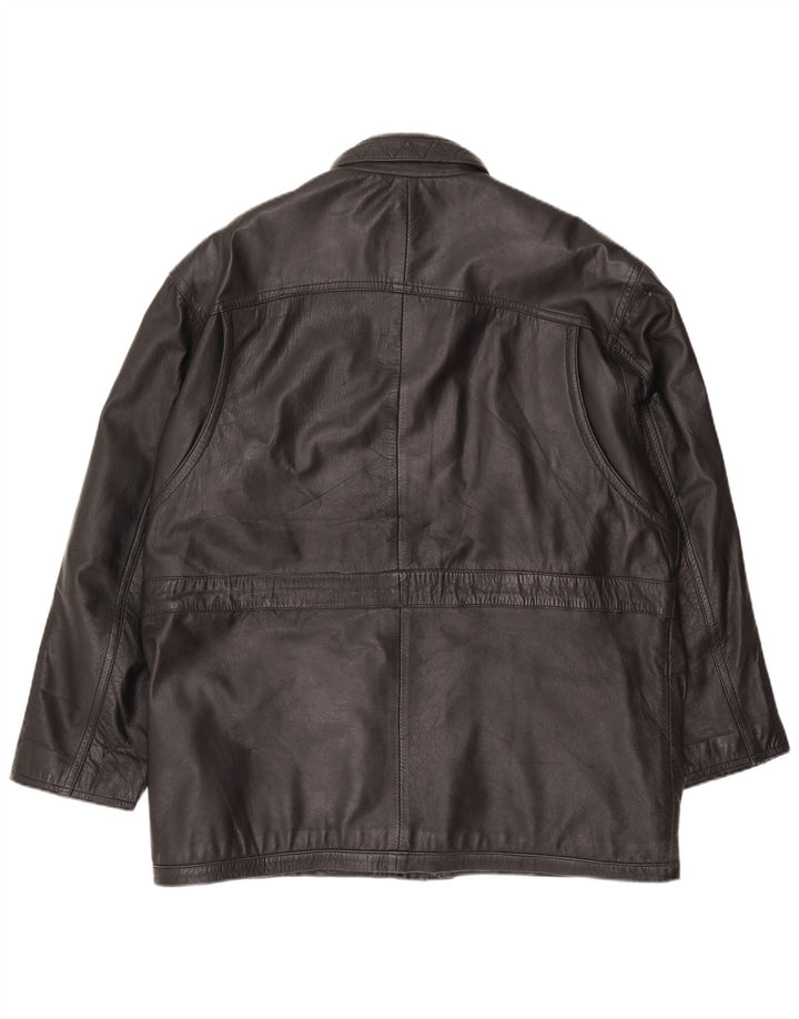 Pointers Veste en cuir pour homme UK 40 Grand cuir noir