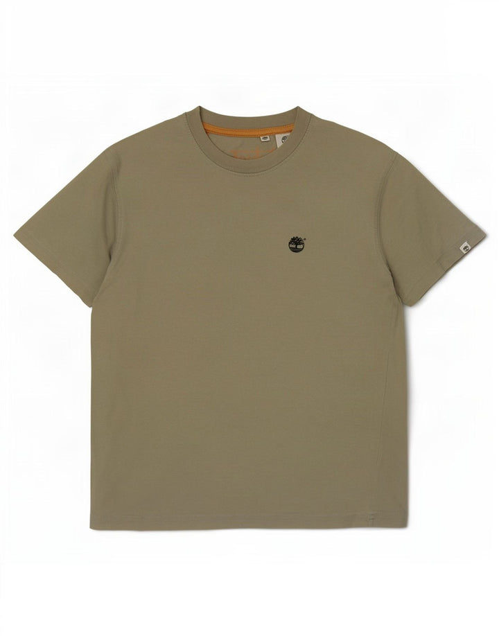 Timberland T-Shirt Graphique Homme Petit Kaki Coton