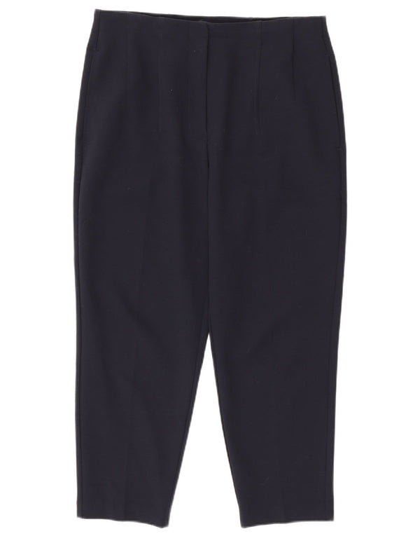 Marks & Spencer Pantalon court pour femme UK 12 Medium W32 L23 Bleu marine