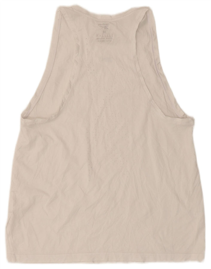 Reebok Débardeur Femme UK 12/14 Medium Blanc