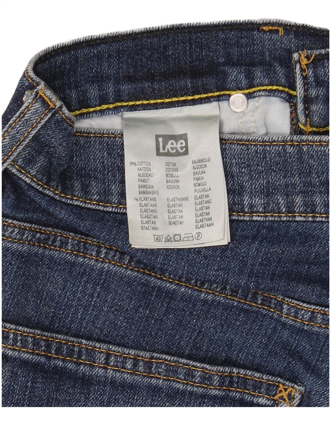Lee Jean Droit Powell Homme W29 L30 Bleu Coton