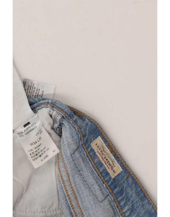 Levi's Jean Évasé Taille Haute W26 L32 Femme Bleu Coton