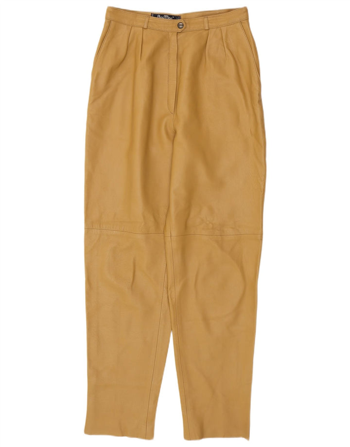 RAY MARJORY Pantalon en cuir chevillé pour femme IT 42 Medium W28 L30 Kaki