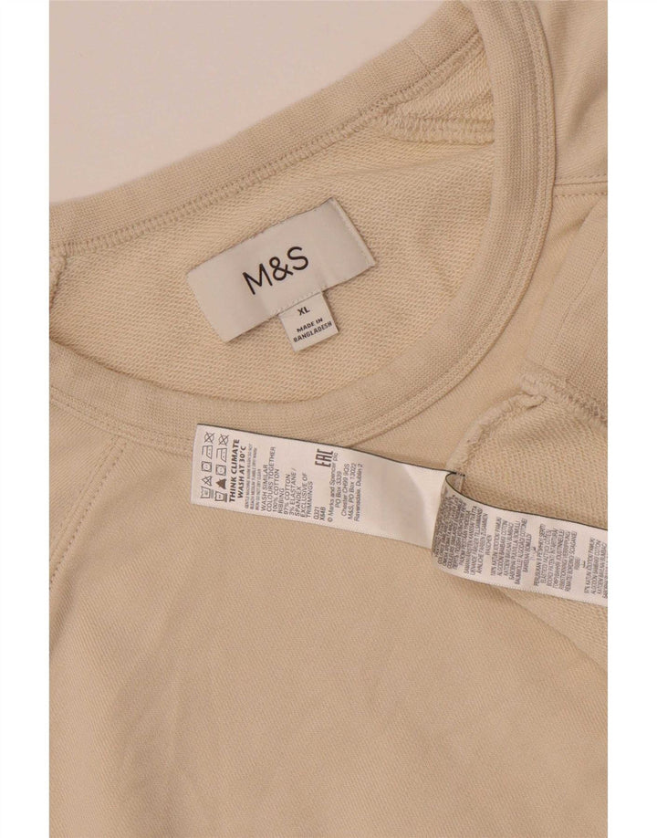 Marks & Spencer Sweat-shirt pour homme XL en coton beige