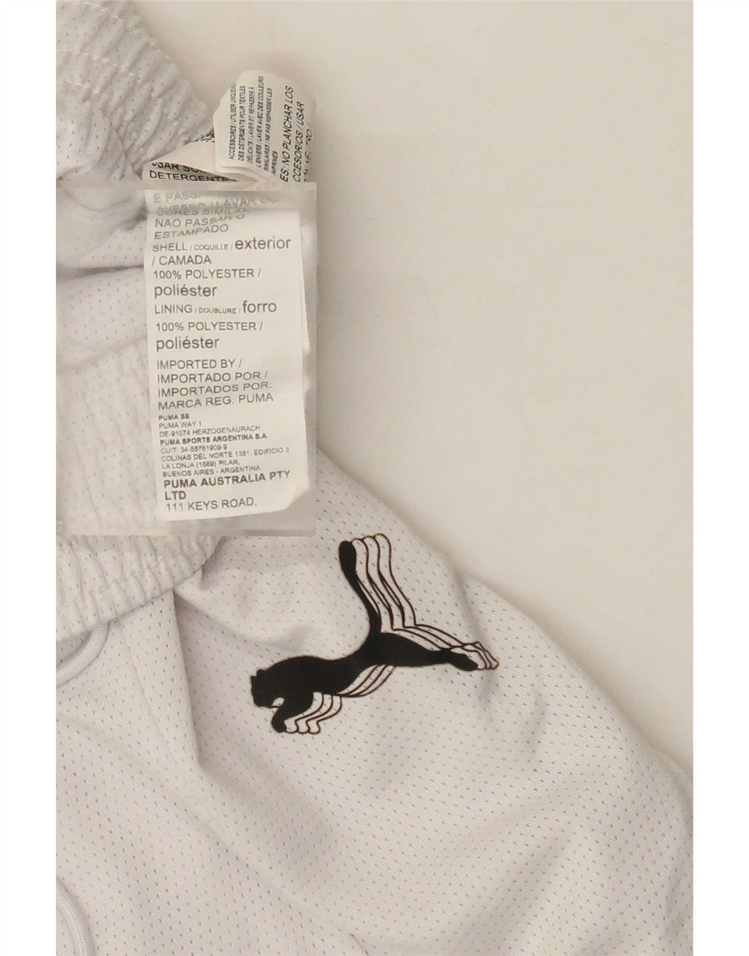 Puma Short de sport pour femme UK 8 Small Blanc Polyester