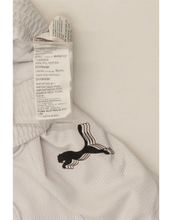 Puma Short de sport pour femme UK 8 Small Blanc Polyester