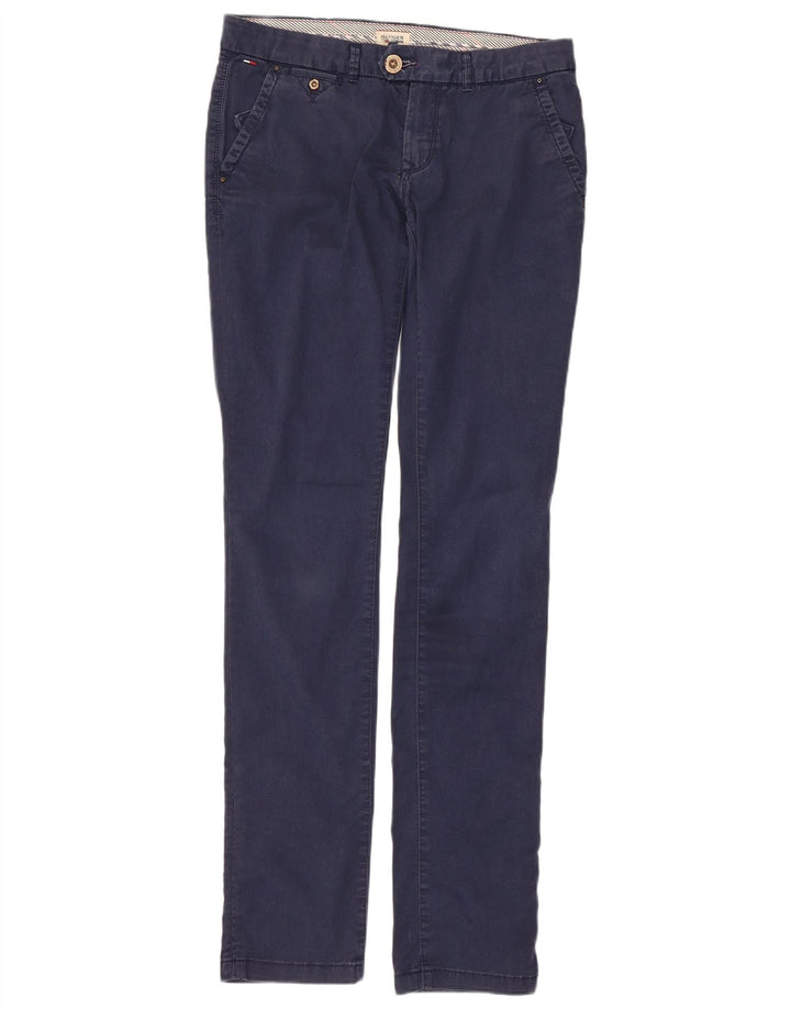TOMMY HILFIGER Pantalon de Costume Slim Femme W28 L34 Bleu Marine Coton