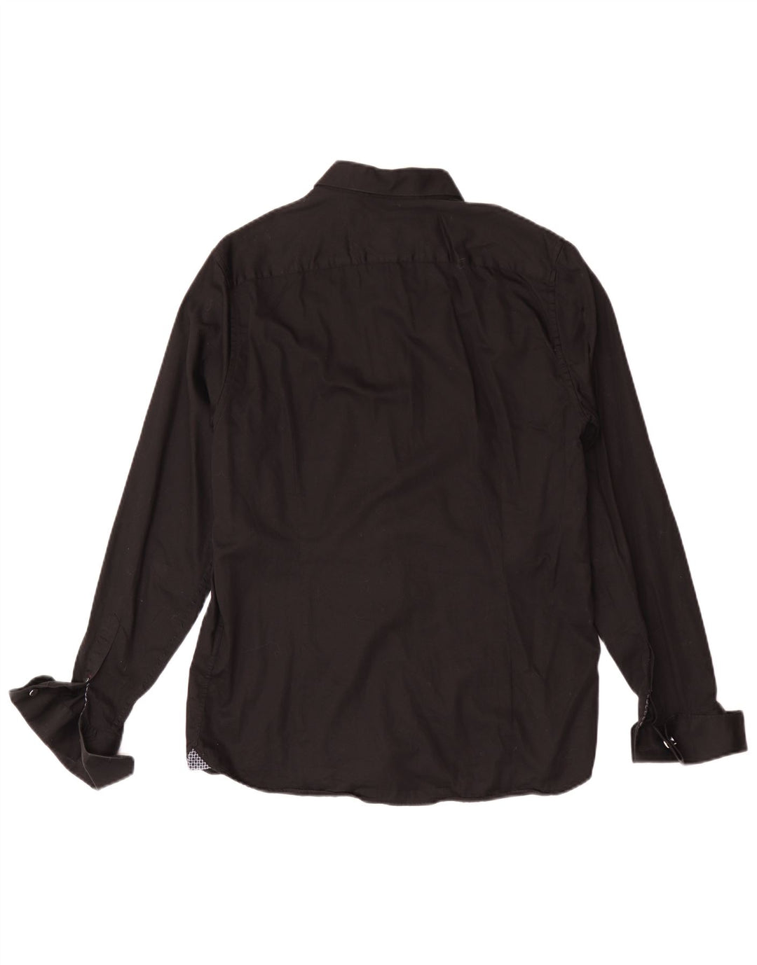 Ted Baker Chemise formelle coupe moderne pour homme Taille 16 Grand coton noir