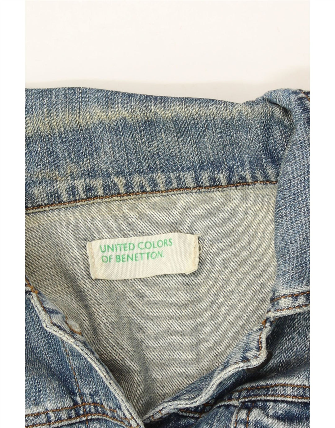 BENETTON Womens Denim Jacket UK 14 Medium Blue Vintage Benetton and Second-Hand Benetton from Messina Hembry 