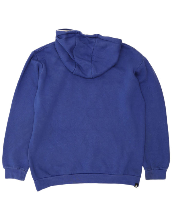 Hummel Pull à capuche surdimensionné graphique pour femme UK 16 Large Bleu Coton