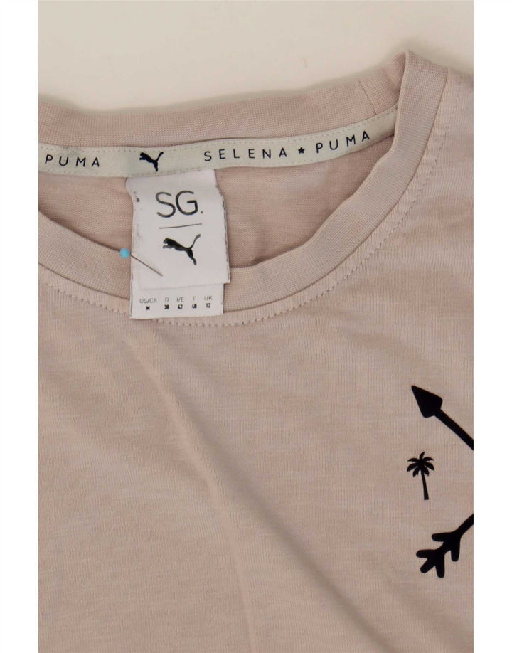 Puma T-shirt graphique surdimensionné Selena pour femme, gris moyen, UK 12