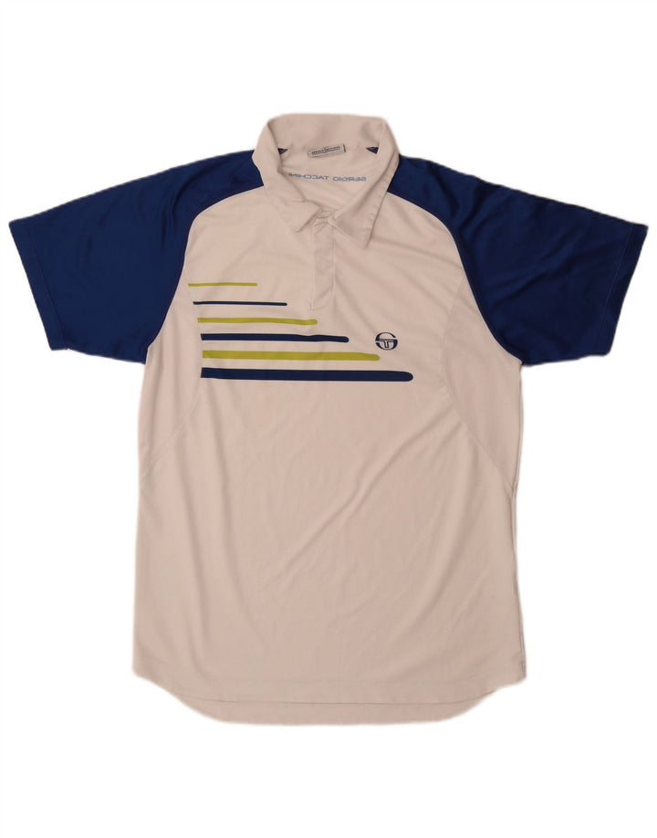 Sergio Tacchini Polo Homme Grand Blanc Colorblock Polyester