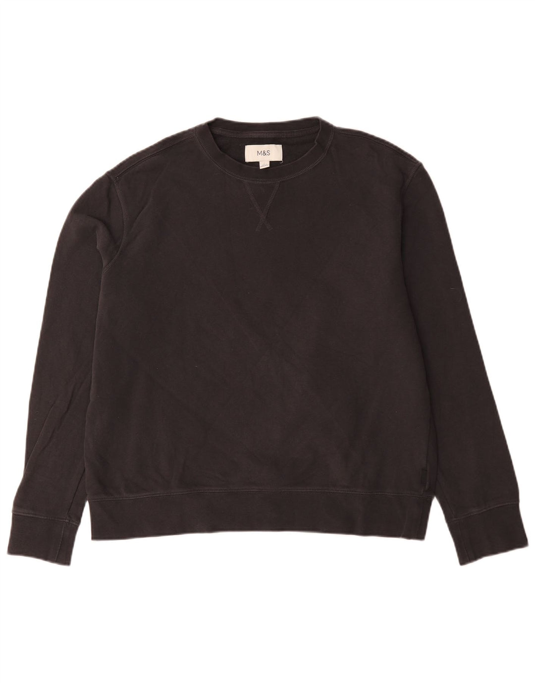 Marks & Spencer Sweat-shirt pour homme en coton noir Taille L
