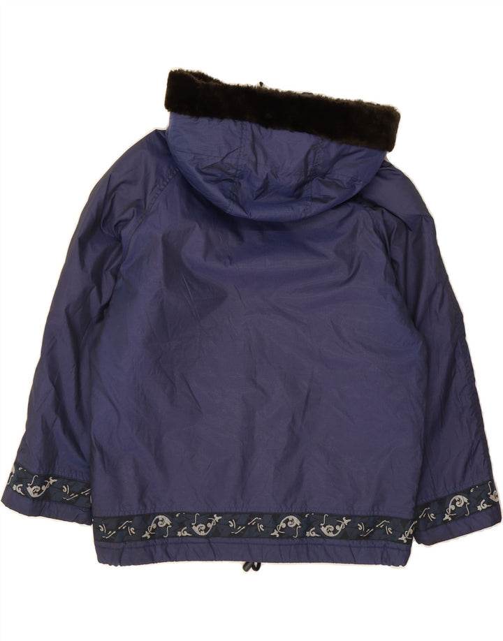 FILA Veste coupe-vent surdimensionnée à capuche pour femme IT 42 Bleu marine moyen