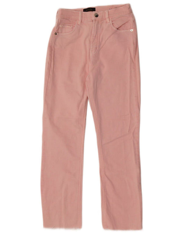 Massimo Dutti Jean évasé court taille moyenne pour femme EU 34 2XS W24 L26 Rose