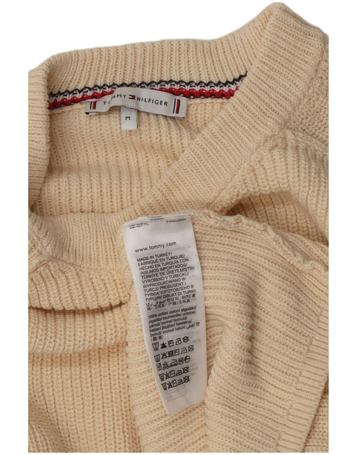 Tommy Hilfiger Pull à col rond pour femme UK 14 Medium Off White