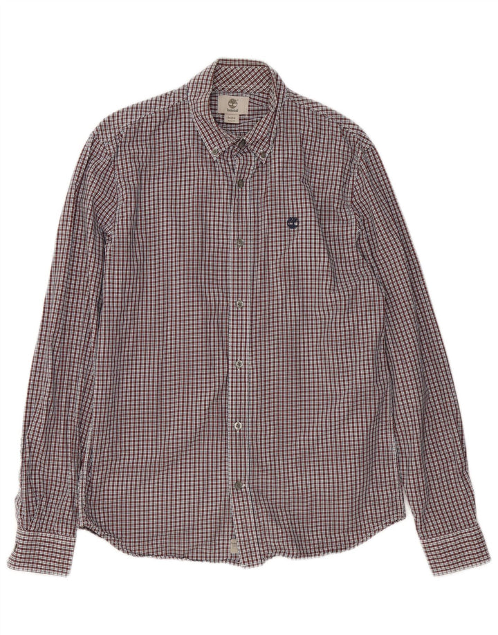 Timberland Chemise Slim Fit Homme Rouge Moyen Vichy