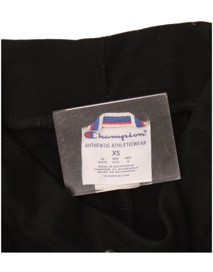 Champion Pantalon de survêtement graphique pour femme Joggers UK 6 XS Noir Polyester