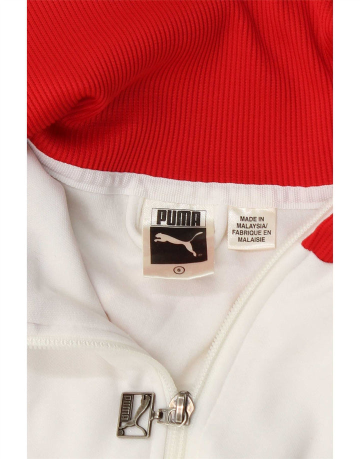 Puma Veste de survêtement pour femme UK 10 Small Blanc Colorblock