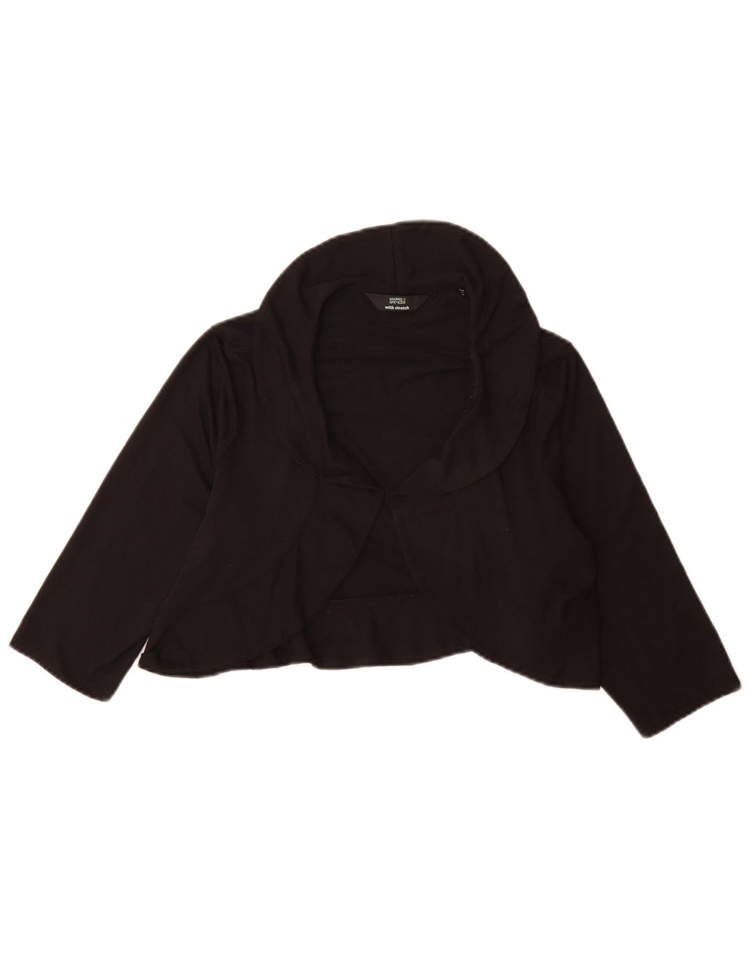 Marks & Spencer Haut boléro court pour femme UK 14 Viscose noir moyen