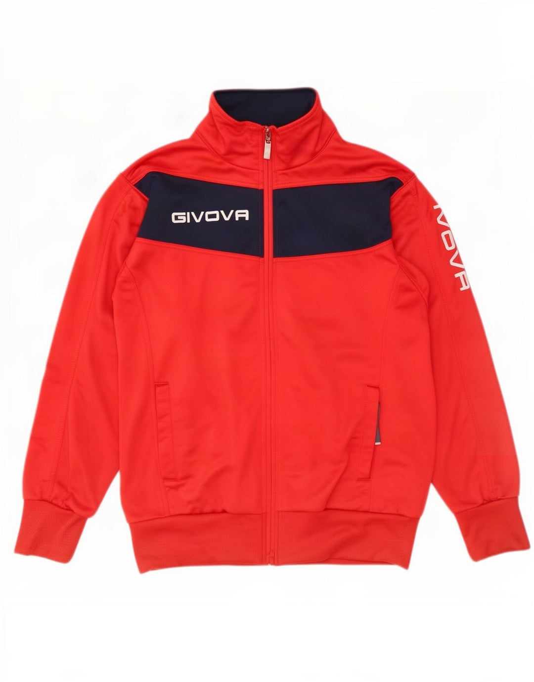 Givova Veste de Survêtement Graphique pour Homme Grand Rouge Colorblock Polyester