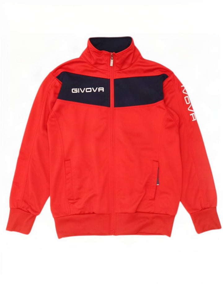Givova Veste de Survêtement Graphique pour Homme Grand Rouge Colorblock Polyester
