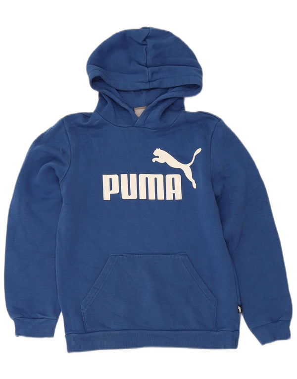 Puma Pull à capuche graphique garçon 11-12 ans Bleu Coton
