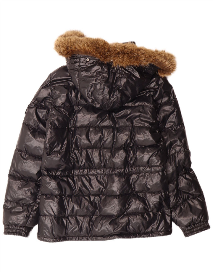 Moncler Veste matelassée à capuche coupe ample pour femme Taille 1 Petit Noir Polyamide