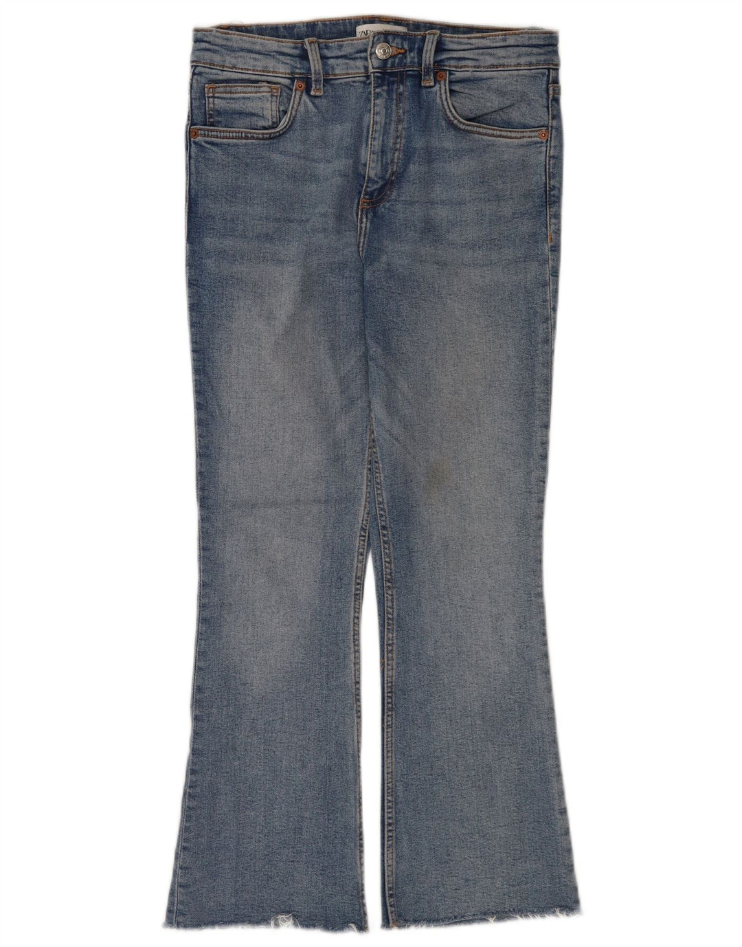 Zara Jean court évasé pour femme EU 40 Medium W30 L25 Bleu