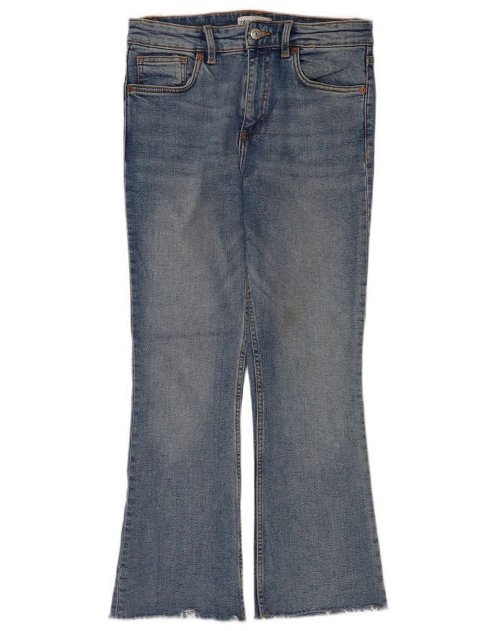 Zara Jean court évasé pour femme EU 40 Medium W30 L25 Bleu