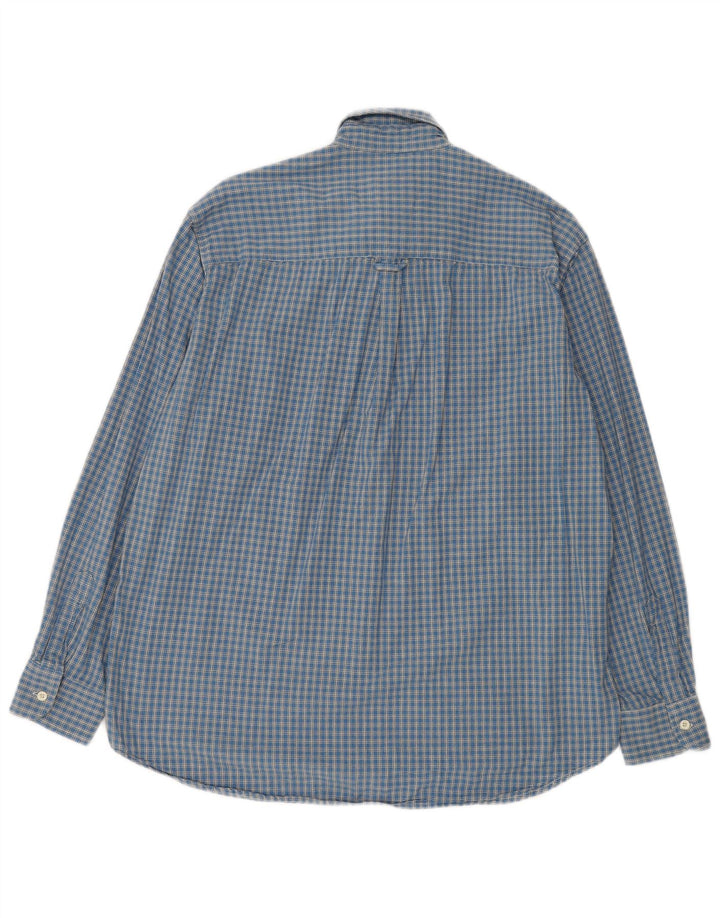 Carrera Chemise en flanelle pour homme Taille 41/42 Grand coton à carreaux bleus