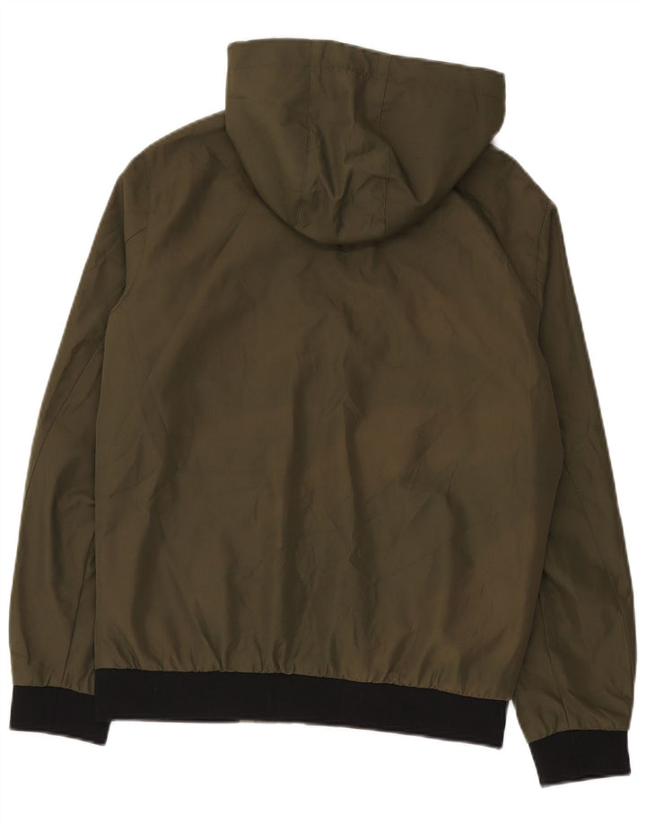 Jack & Jones Veste coupe-vent à capuche pour homme UK 36 Small Kaki Polyester