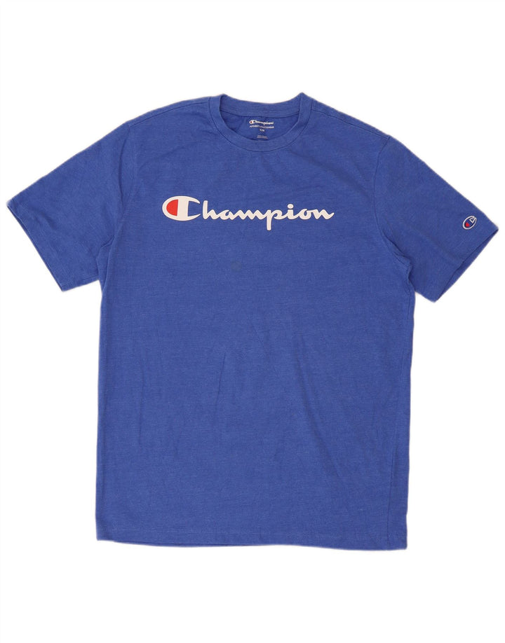 Champion T-Shirt Regular Graphic Homme Bleu Moyen