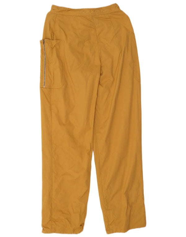 Pantalon décontracté droit femme vintage IT 42 Medium W24 L30 Jaune
