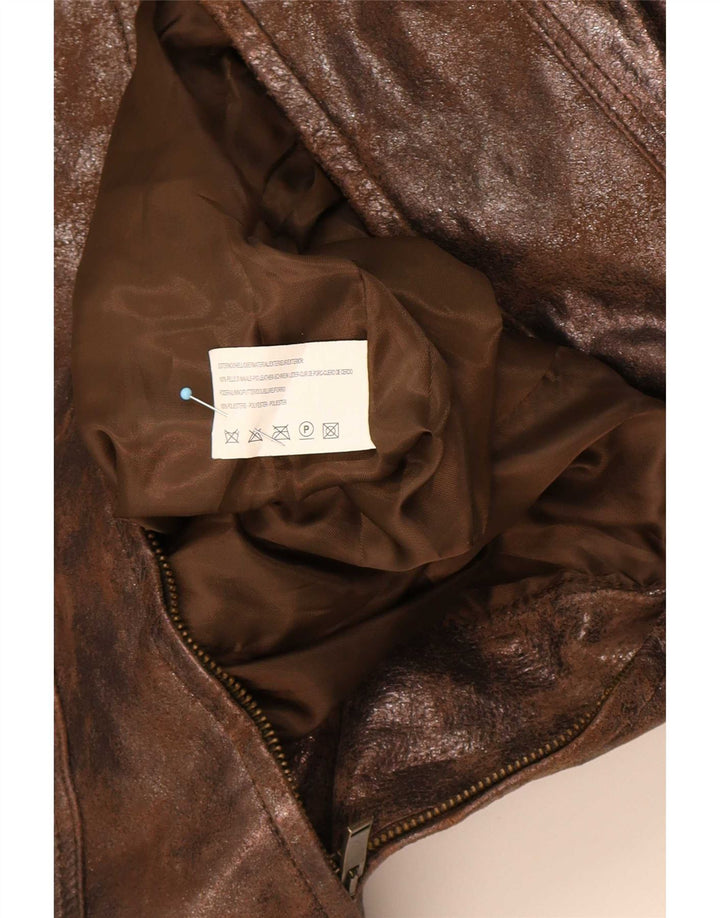 BVS Veste en cuir pour femme EU 43 Large Marron