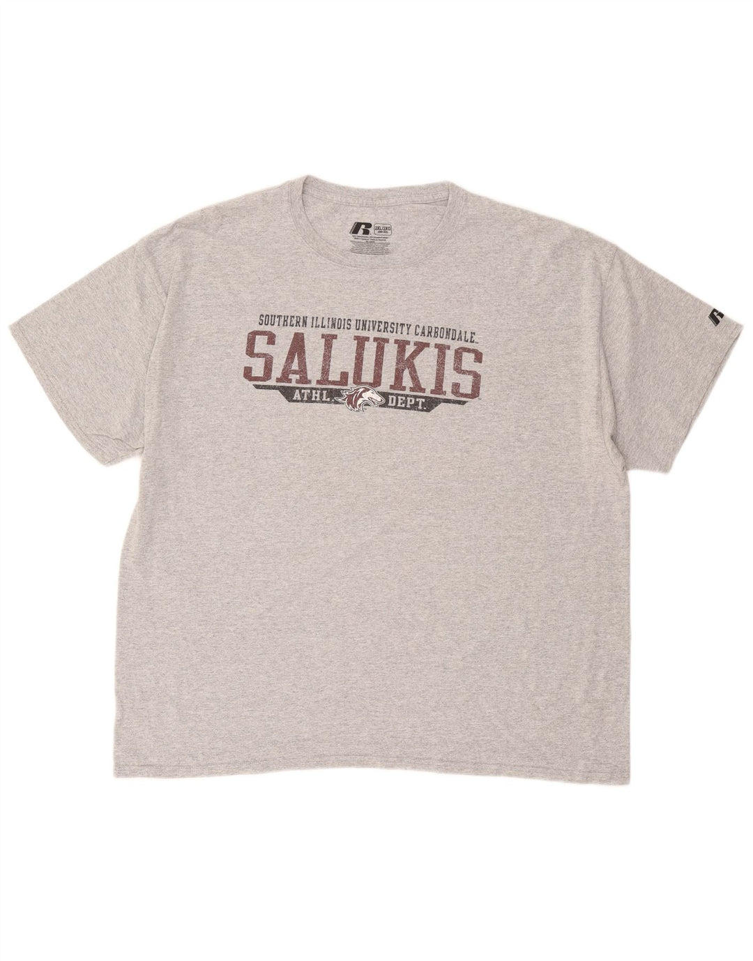 RUSSELL ATHLETIC T-shirt graphique Salukis pour homme en coton gris 2XL