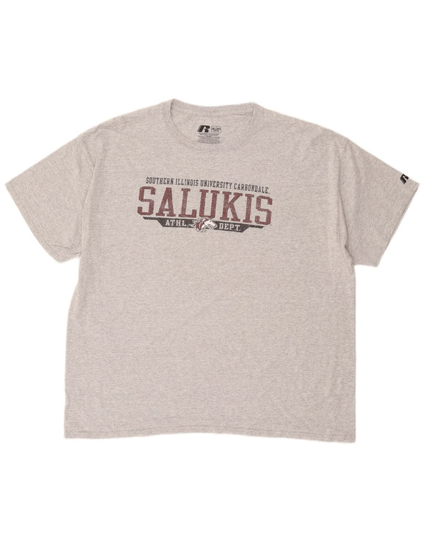 RUSSELL ATHLETIC T-shirt graphique Salukis pour homme en coton gris 2XL