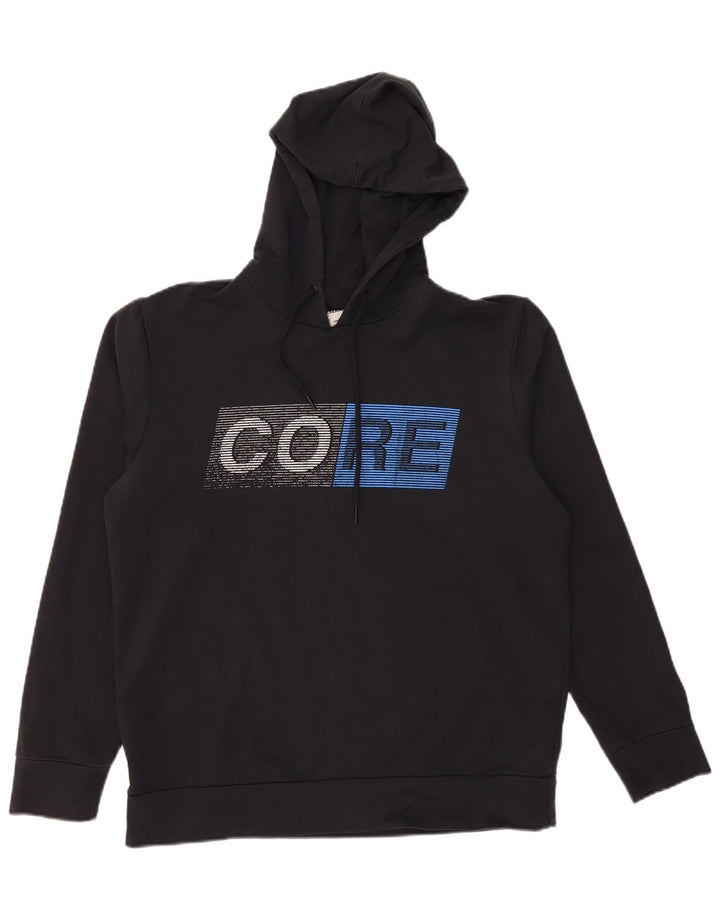 JACK & JONES Pull à Capuche Graphique Homme XL Noir Coton