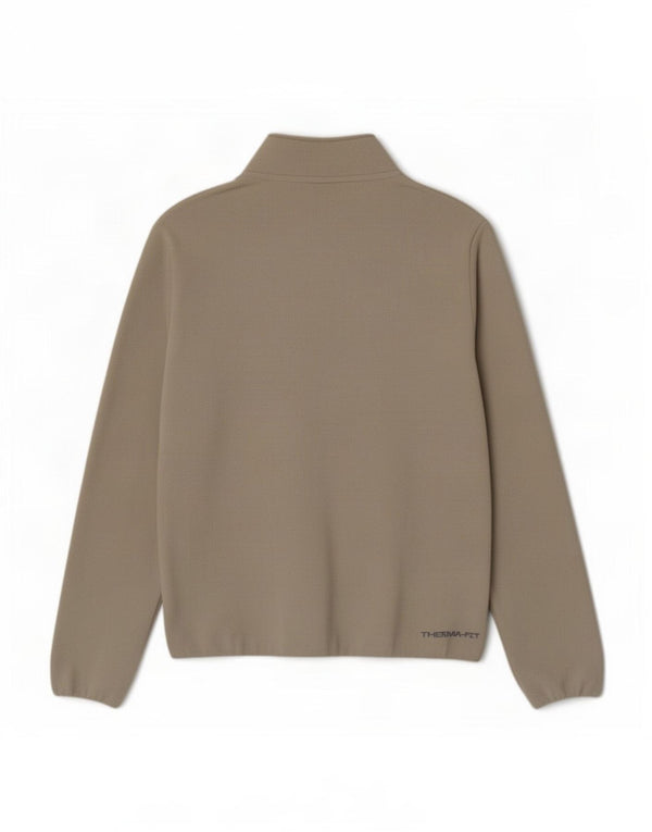 Nike Mens Therma-Fit Zip Neck Fleece Jumper Medium Beige Polyester