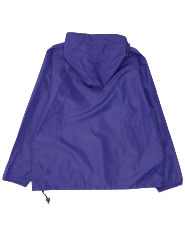 vintage Homme Pull à capuche Veste de pluie UK 40 Grand Polyester Violet