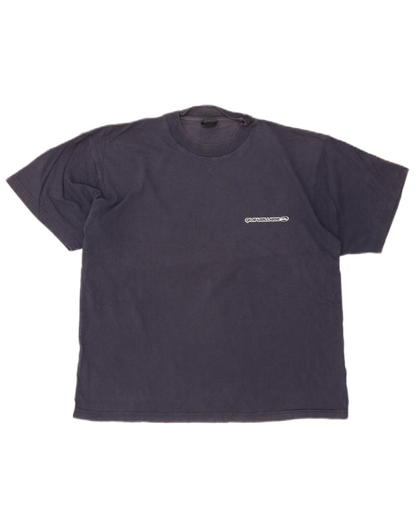 Quiksilver T-Shirt Graphique Homme Petit Bleu Marine Coton