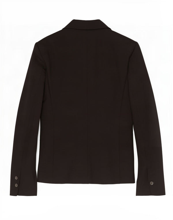 Zara Veste Blazer 1 Bouton Femme EU 34 2XS Noir Polyester