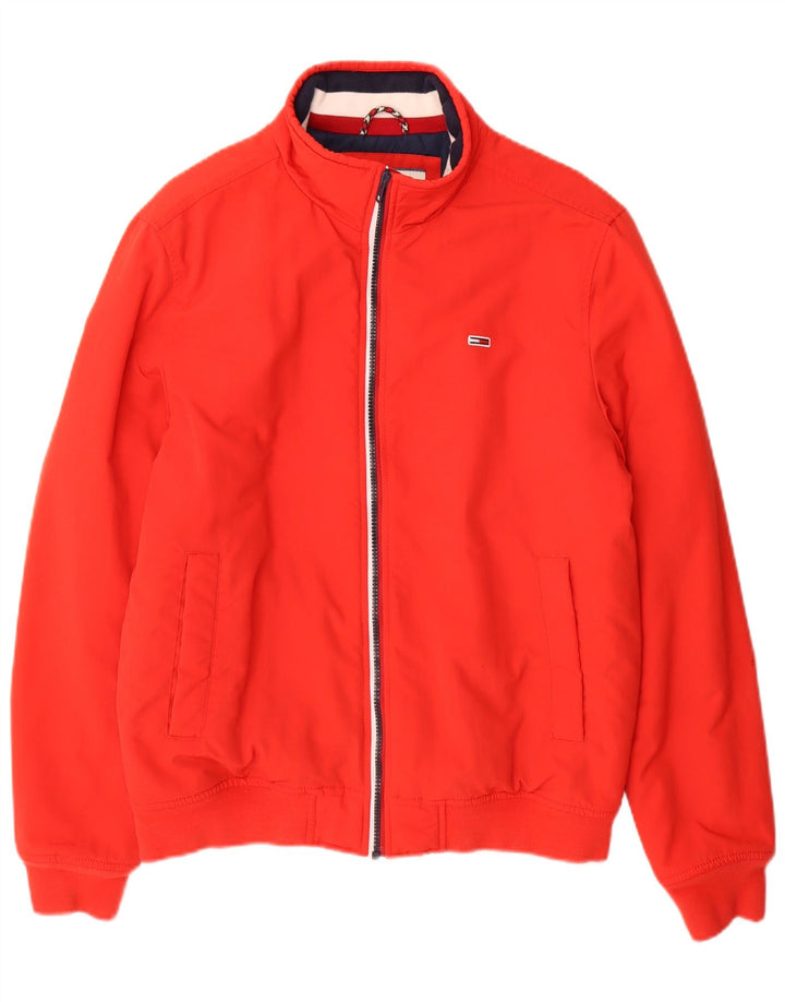 Tommy Hilfiger Veste Bomber Homme UK 36 Petit Rouge Polyamide