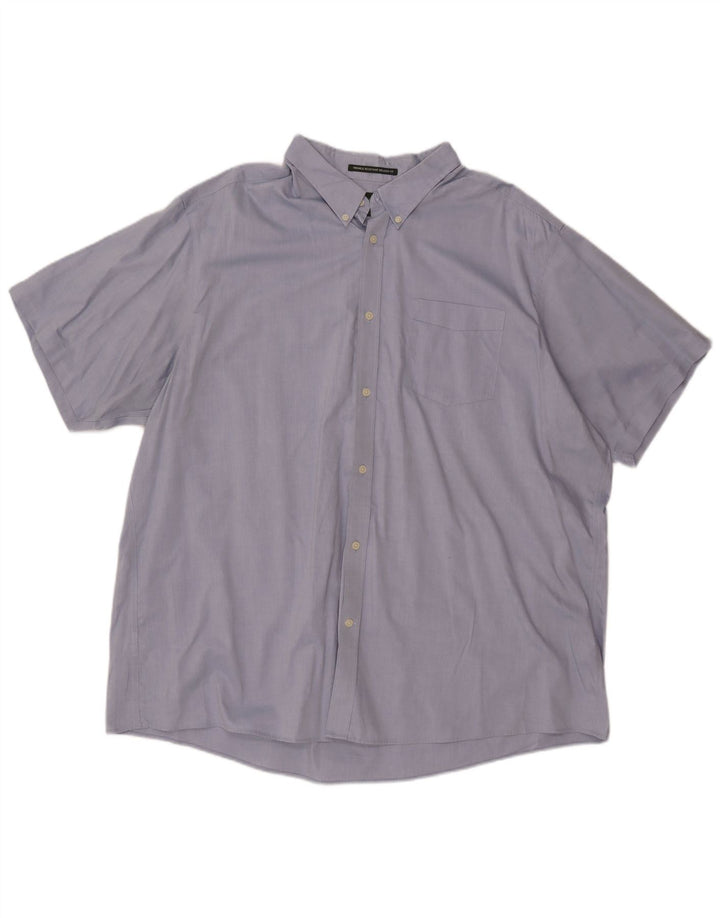 EDDIE BAUER Chemise décontractée à manches courtes pour homme en coton bleu 3XL