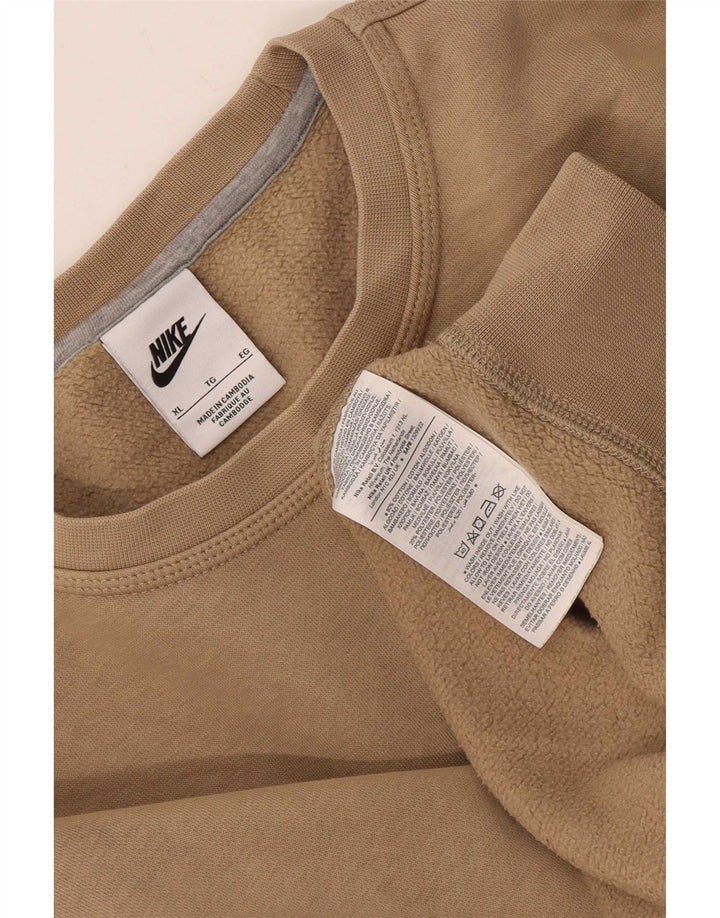 Nike Sweat-shirt coupe classique pour homme XL en coton beige