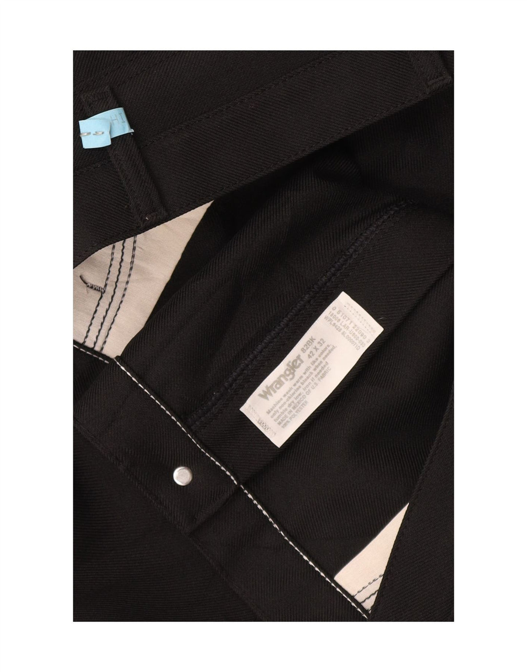 Wrangler Pantalon décontracté droit pour homme W42 L32 Noir Polyester