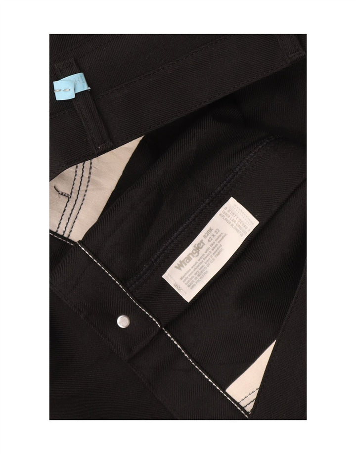 Wrangler Pantalon décontracté droit pour homme W42 L32 Noir Polyester