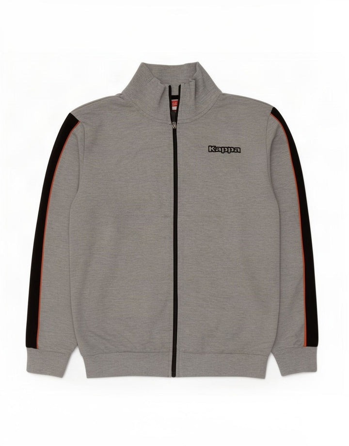 Kappa Veste de survêtement pour homme Taille L Gris Colorblock Polyester