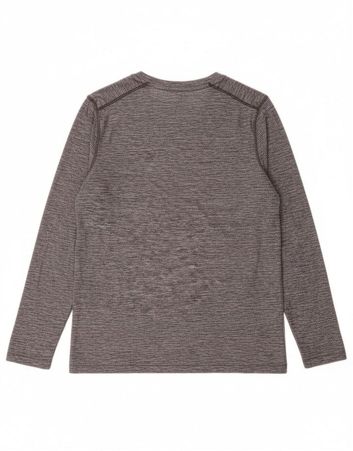 RUSSELL ATHLETIC Boys Top Long Sleeve 14-15 Years XL Grey Polyester