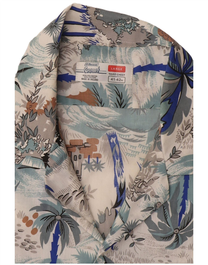 St. Bernard Chemise à motif abstrait pour homme Taille 41/42 Grand Hawa multicolore